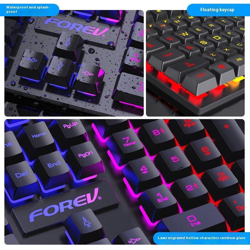 Wired Keyboard Luminous Desktop And Notebook Computer Accessories