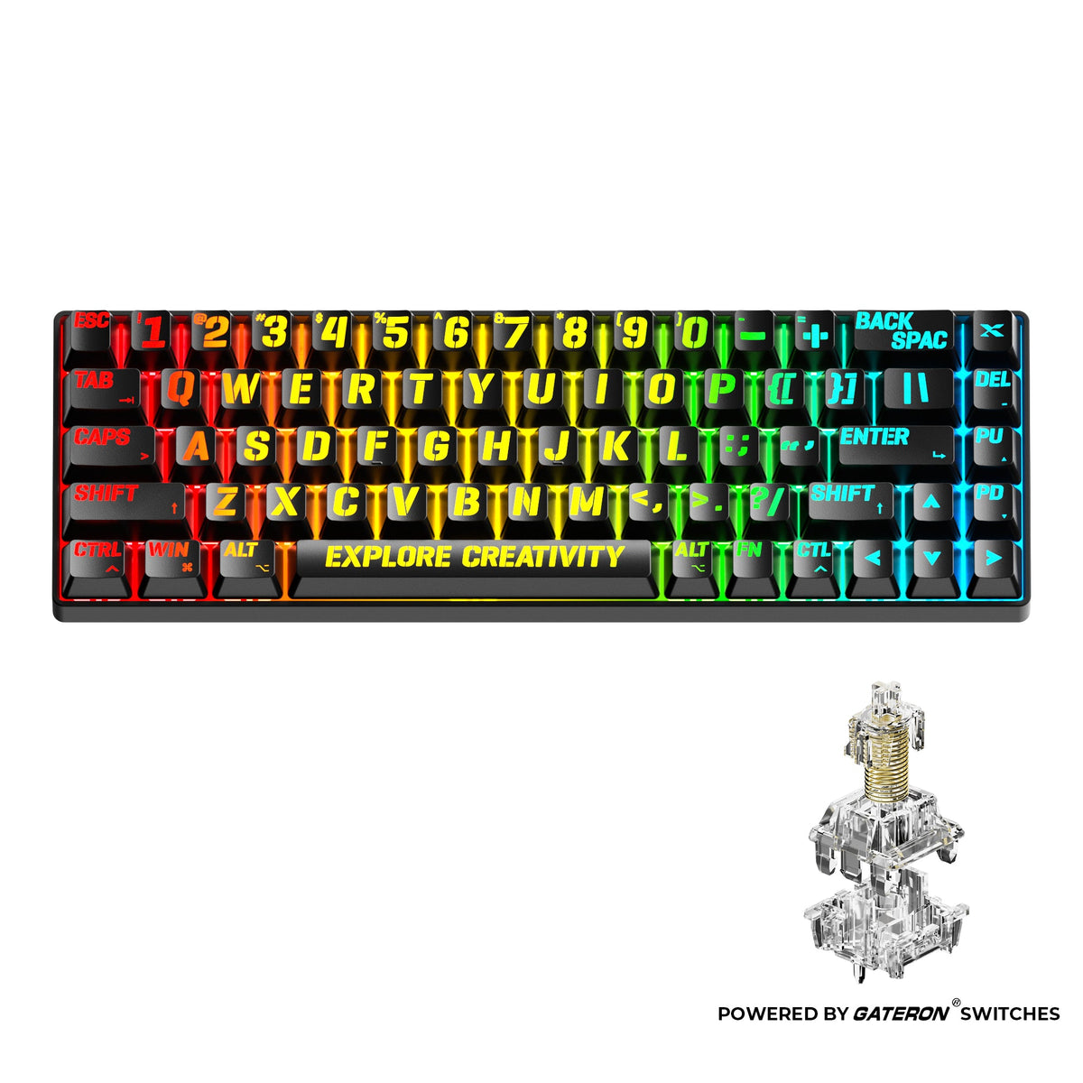 XVX HE68 68% Rapid Trigger Hall Effect Wired Magnetic Gaming Keyboard