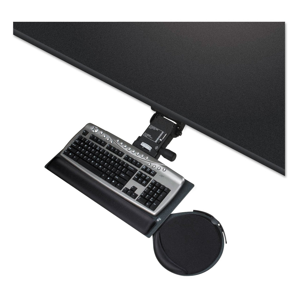 Kelly Computer Supply Leverless Lift N Lock Keyboard Tray, 19w x 10d, Black