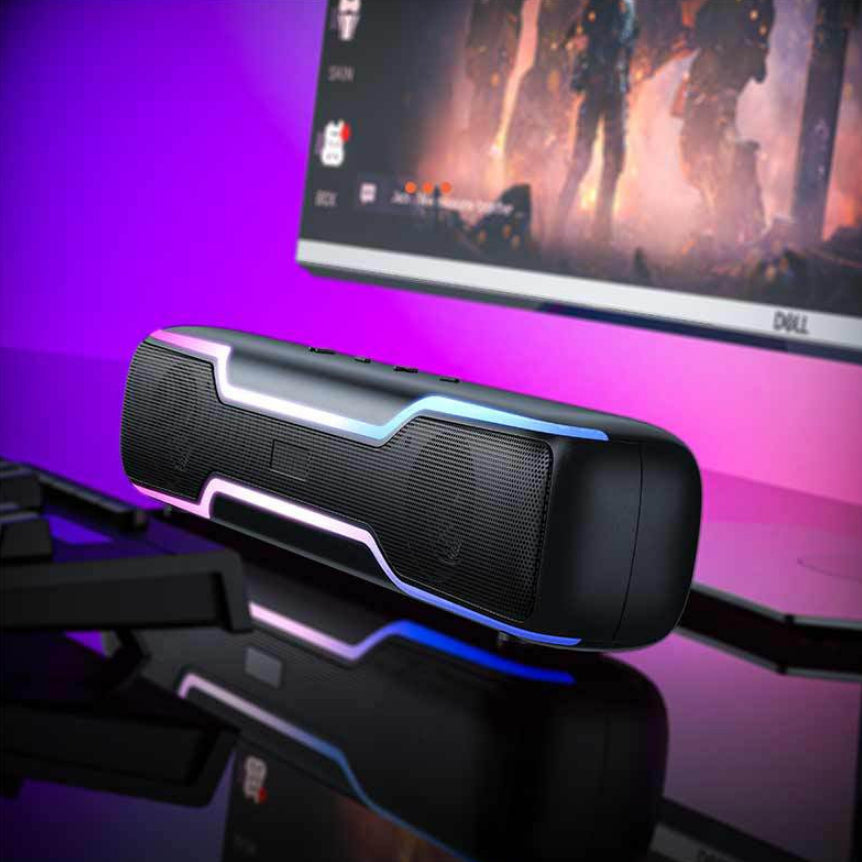 Wireless Card U Disk Magic Color RGB Lamp Strip Bluetooth Speaker