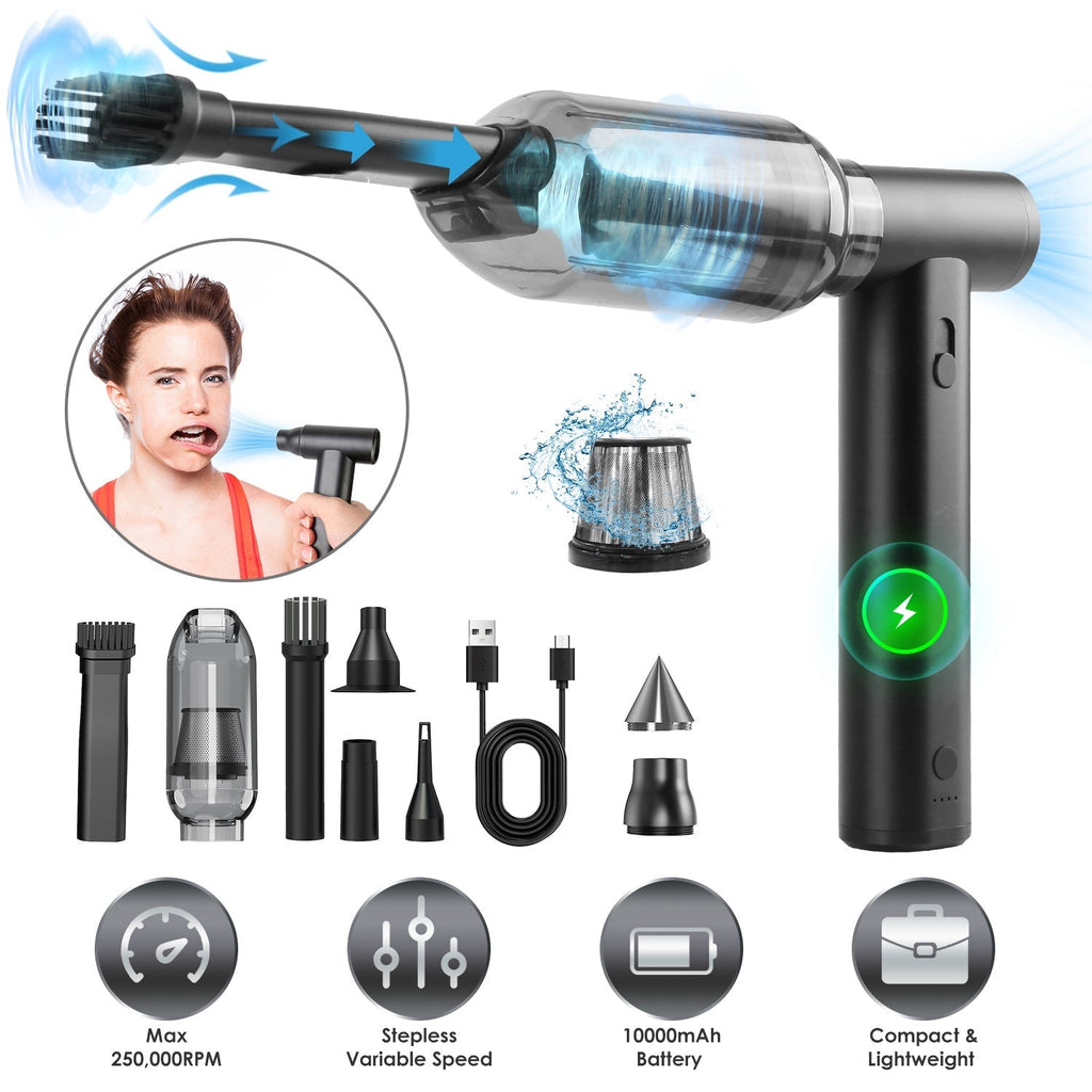 Compressed Air Duster Brushless Motor 250000RPM Stepless Variable Speed 10000mAh Battery Cordless Dust Blower Vacuum Cleaner Portable Jet Dry Blower f