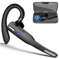 Unilateral Wireless V5.1 Business Earpiece with Charging Case Rechargeable Wireless in-Ear Headset with Hook for Car Driving Phone Call Office