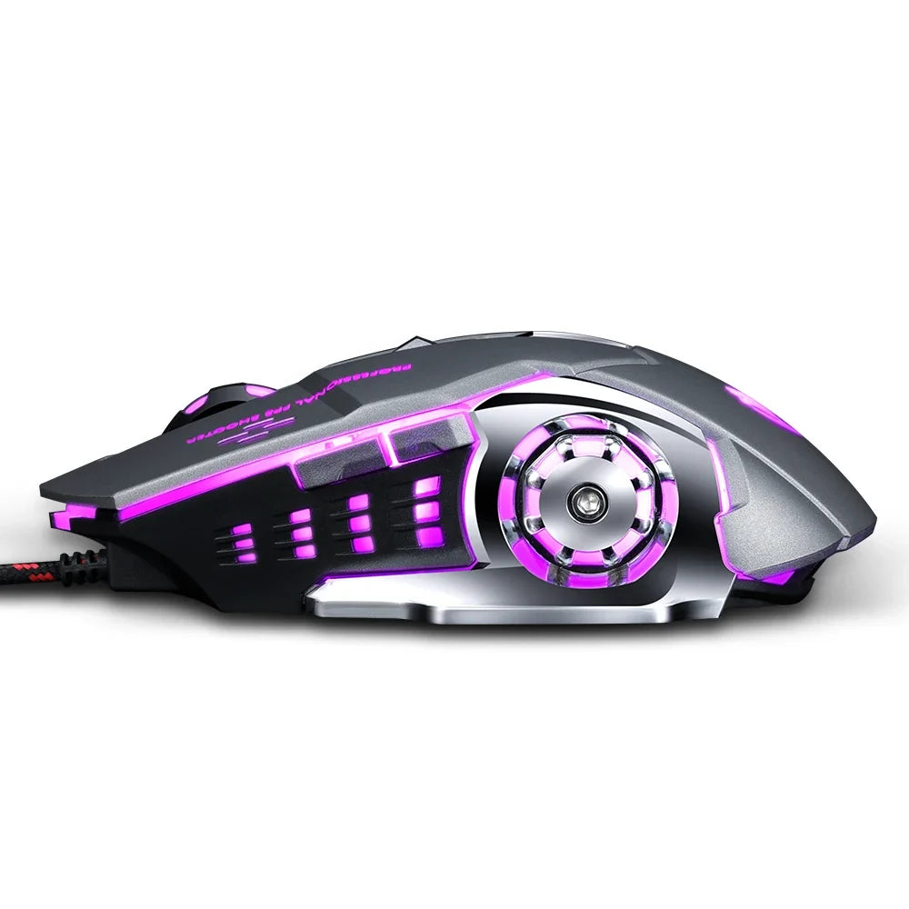 Pro Gamer Gaming Mouse 8D 3200DPI Adjustable Wired Optical LED Computer Mice USB Cable Silent Mouse for laptop PC