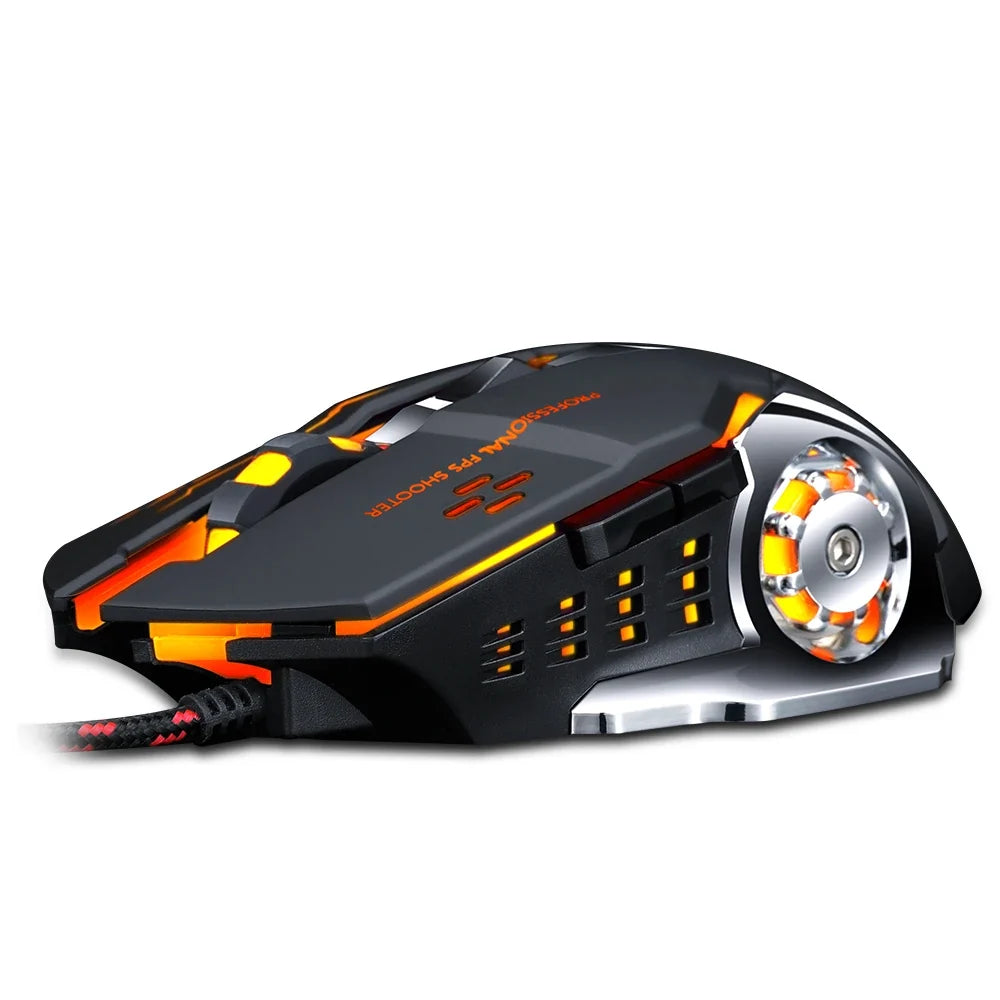 Pro Gamer Gaming Mouse 8D 3200DPI Adjustable Wired Optical LED Computer Mice USB Cable Silent Mouse for laptop PC
