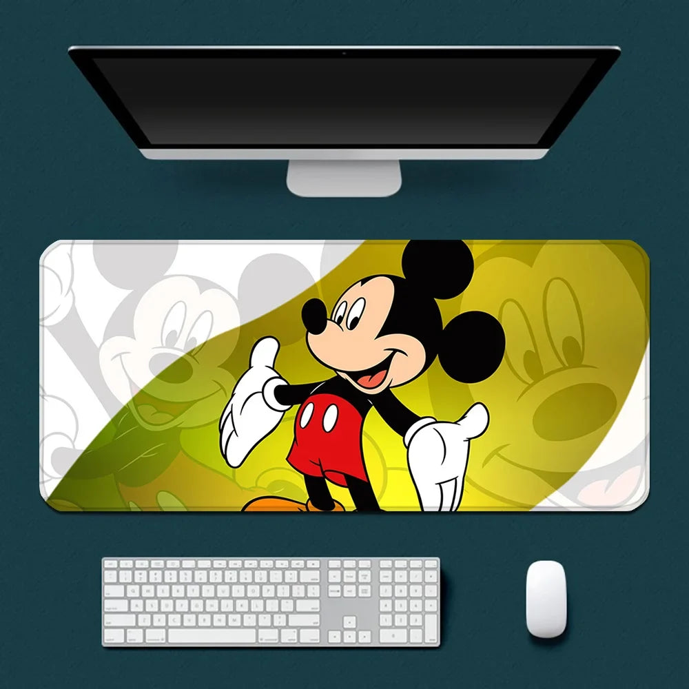 Cute Cartoon Mickey Minnie Mousepad HD Printing Computer Gamers Locking Edge Non-slip Mouse Pad XXL90x40cm Keyboard PC Desk Pad