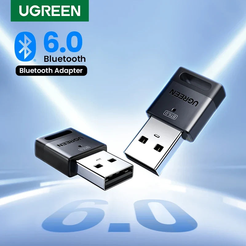 USB Bluetooth Adapter, Bluetooth 6.0 Dongle for PC Windows 11/10/8.1, Bluetooth Receiver & Transmitter for Keyboard/Mouse
