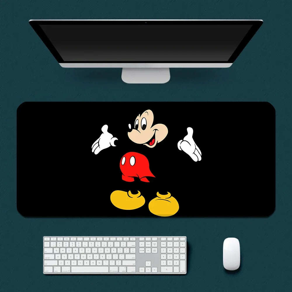Cute Cartoon Mickey Minnie Mousepad HD Printing Computer Gamers Locking Edge Non-slip Mouse Pad XXL90x40cm Keyboard PC Desk Pad