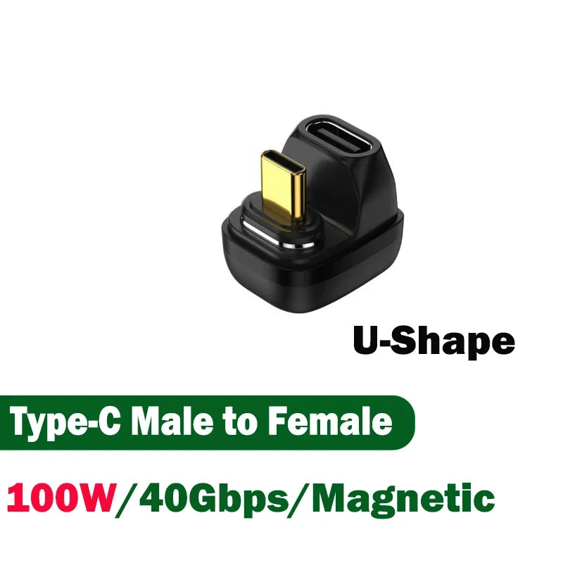 USB4.0 Magnetic Adapter USB C To Type C 40Gbps 140W 100W Fast Charging Magnet Converter