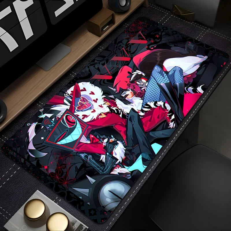 Hazbin Hotel Mouse pad rubber anti-slip computer accessories keyboard pad large desk pad coaster PC carpet Anime Mousepad XL XXL
