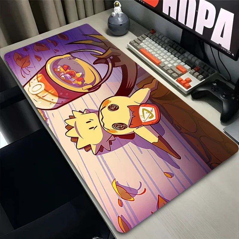 Mouse Pad Gamer XXL Custom Mouse Mat P-pokemon Mimikyu Desk Mats Table of Office Carpet Gamer Natural Rubber Mice Pad Mousepad