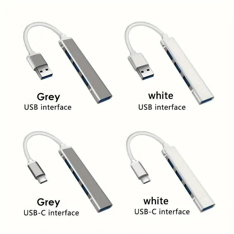 USB HUB Extender 4 Port Splitter Adapter OTG Docking Station For Phone Macbook Pro 13 15 Air PC Laptop Computer Hub