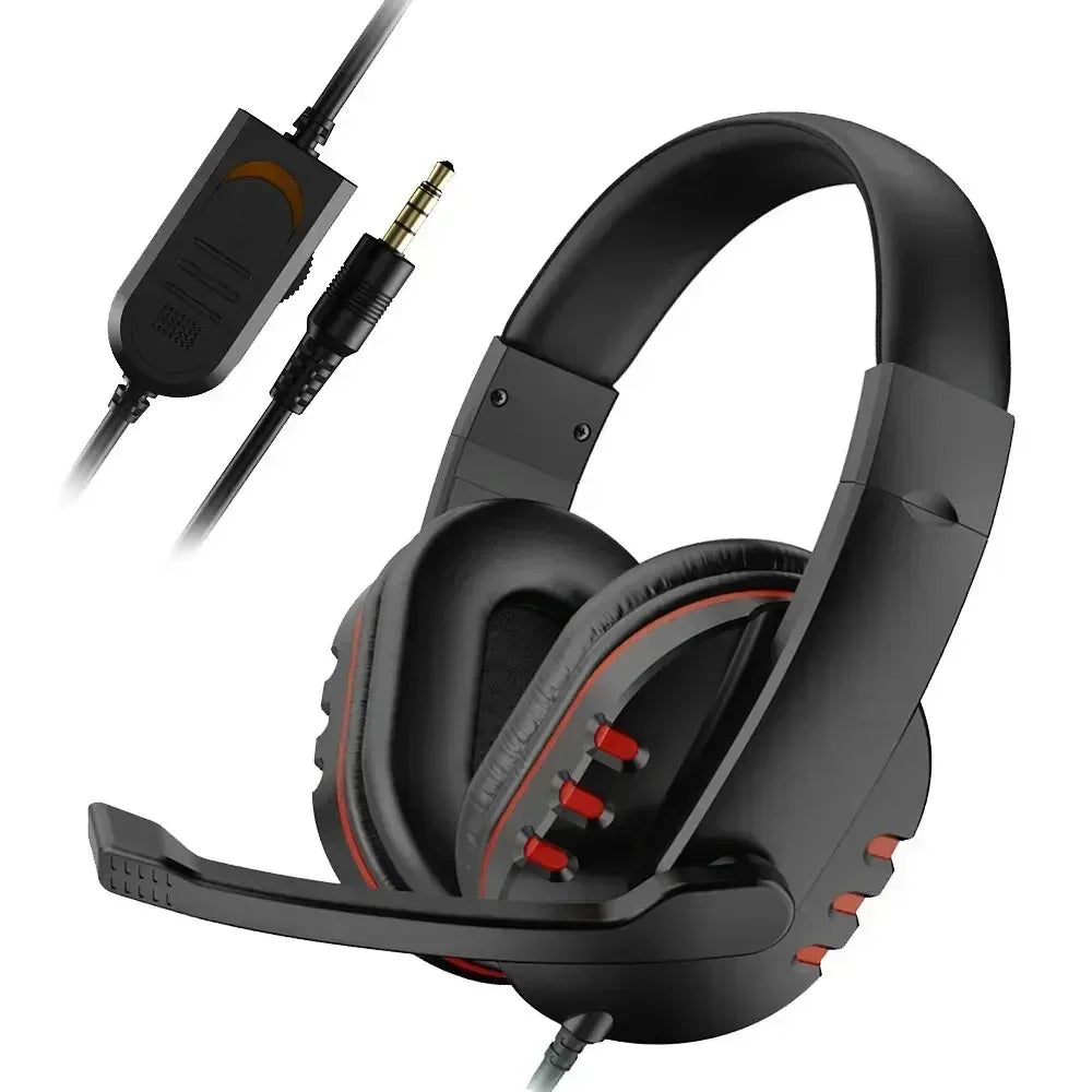New Upgrade Wired Headset Gamer with Mic Noise Cancelling Headphones For PC Computer Laptop PS4 PS5 Nintendo Tablet Earphones