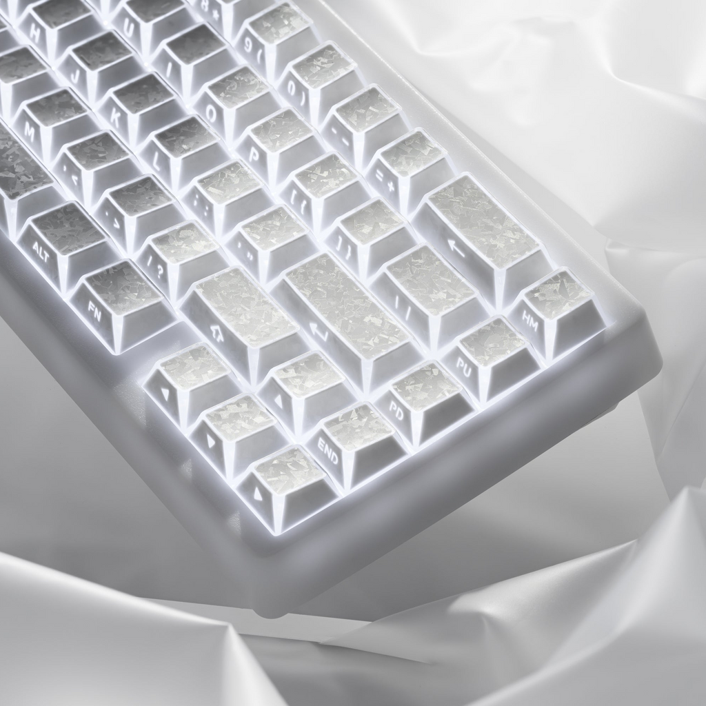 XVX PRISM Forged Carbon Shine-Through Cherry Profile 136-Key PBT Keyca ...