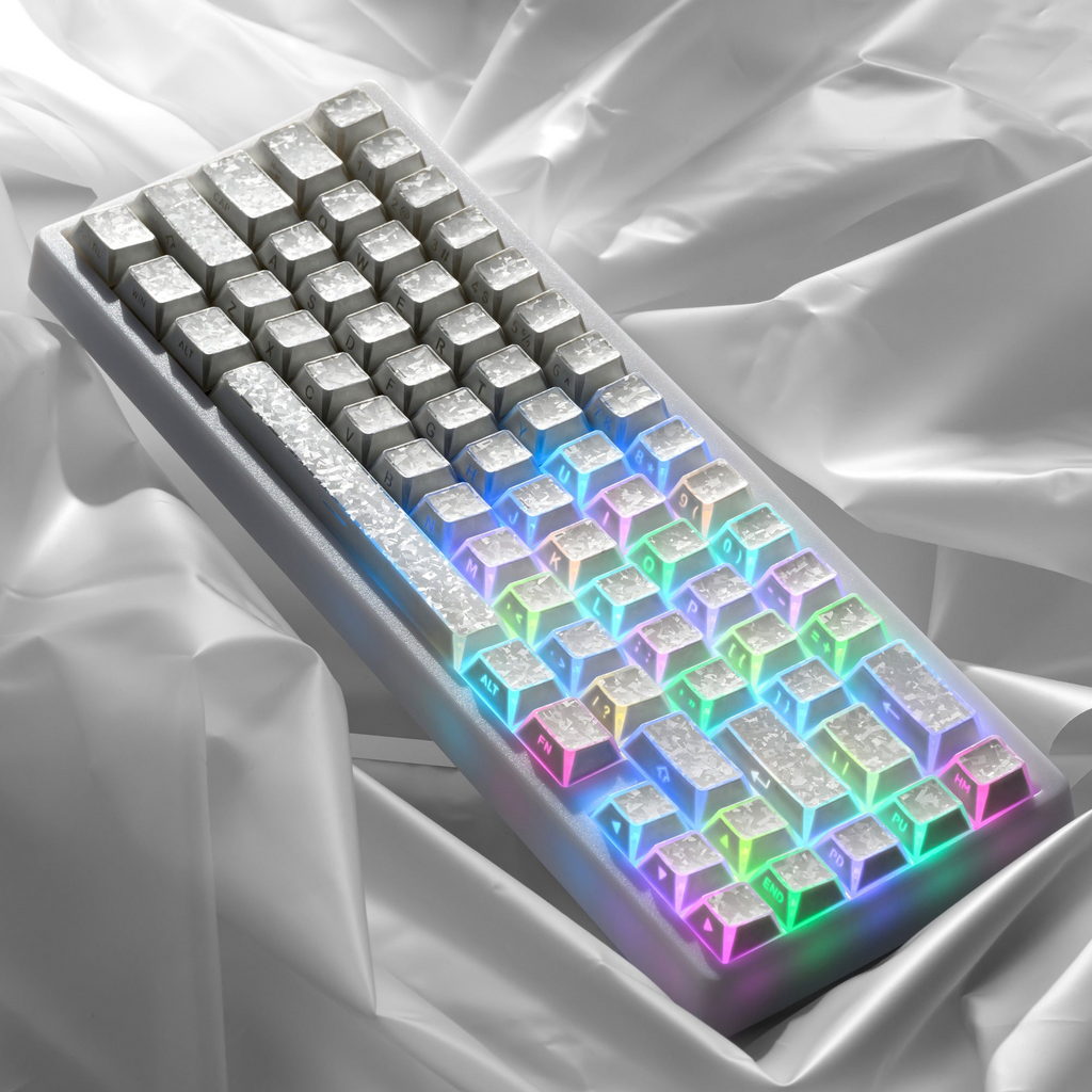 XVX PRISM Forged Carbon Shine-Through Cherry Profile 136-Key PBT Keyca ...