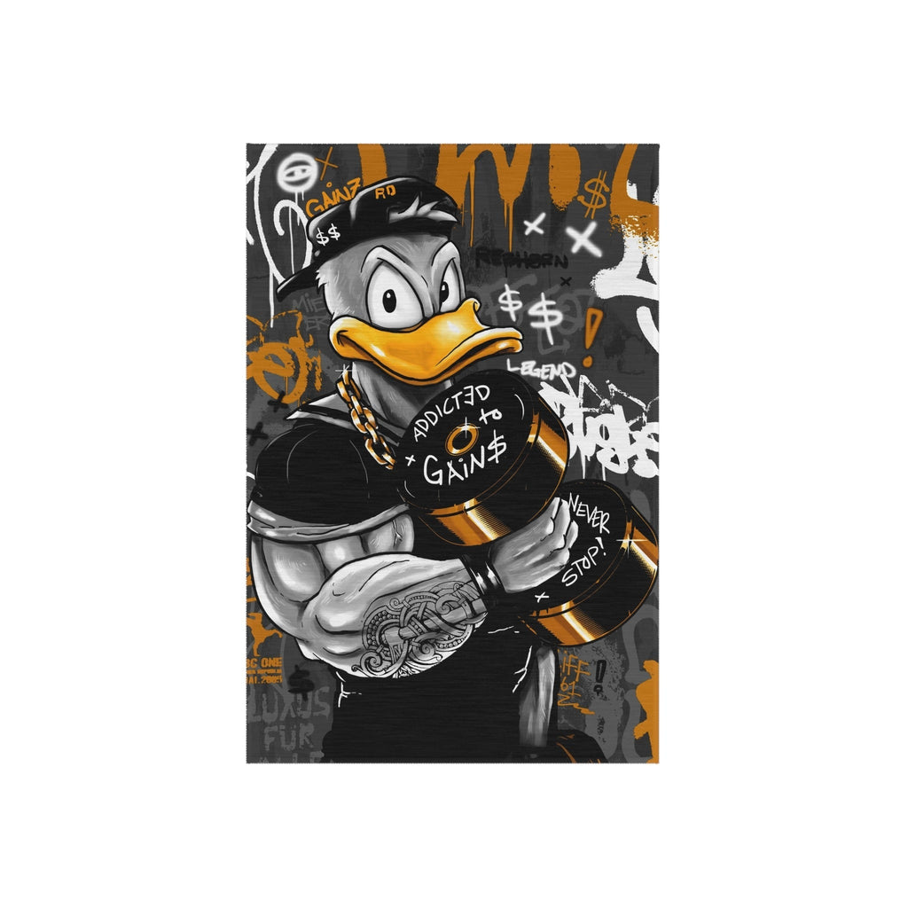 Addicted To Gainz w/ Donald Duck Black & Yellow Rug