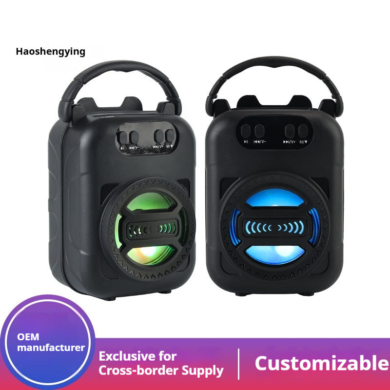 Outdoor Desktop Universal Bluetooth Card-reader USB Drive Radio Microphone Singing Wireless Speaker