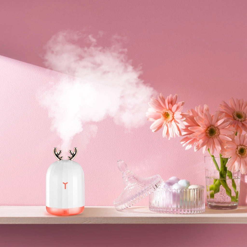 220ml Cool Mist Humidifier Ultrasonic Air Diffuser Atomizer w/7 Color Breathing Lights  Auto Off Office Home Yoga