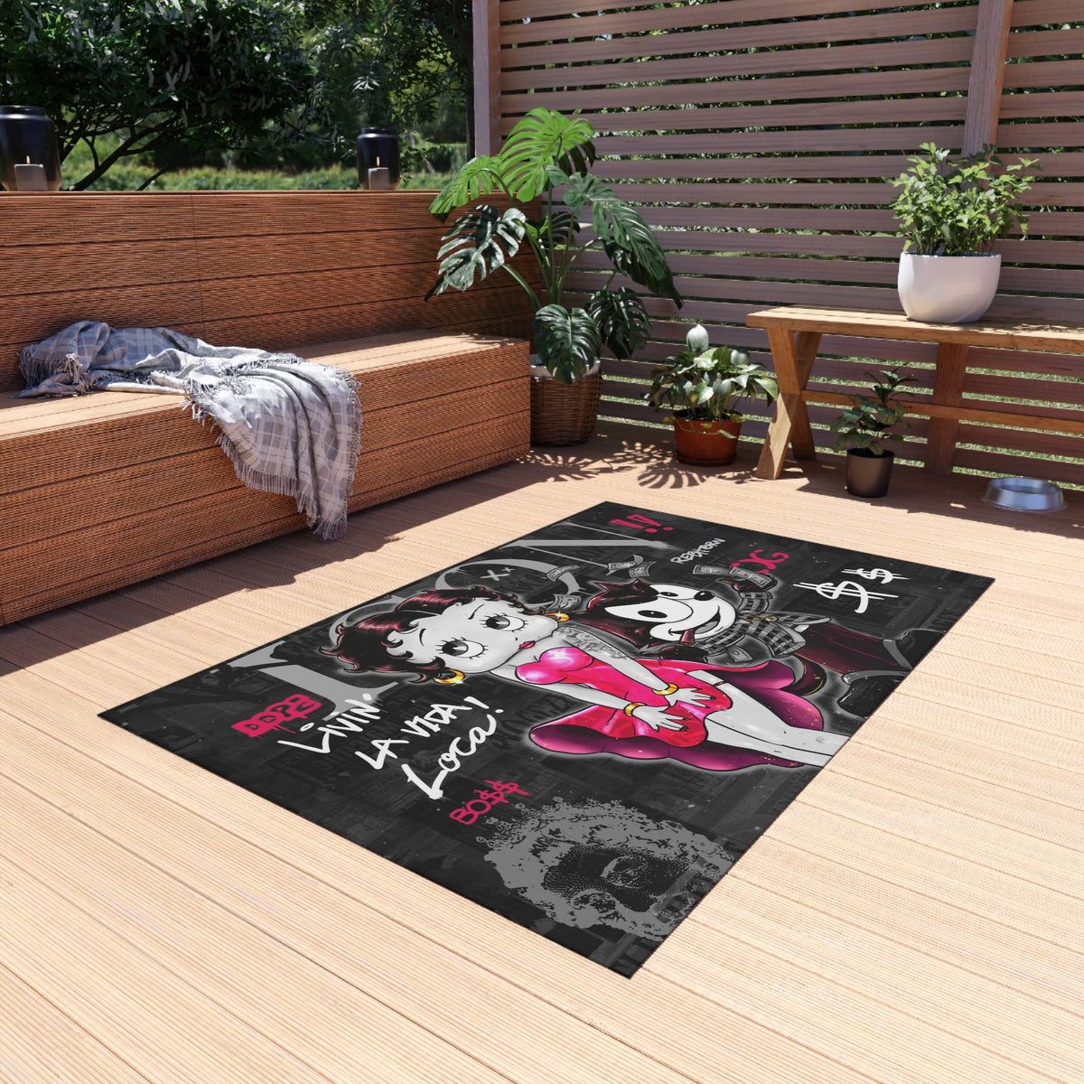 Livin La Vida Loca Black&Gold Rug