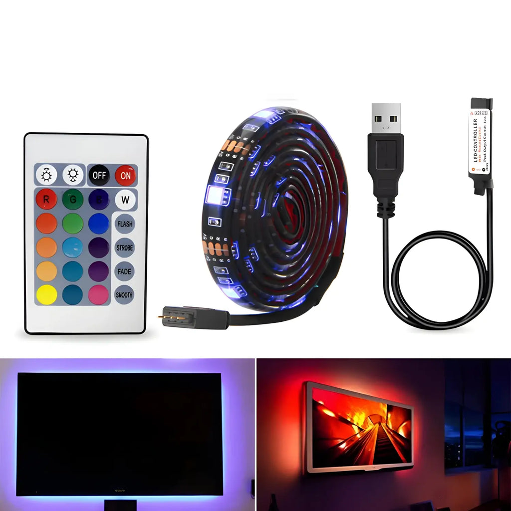Smart LED Lights Bluetooth RGB Strip with Remote Control
