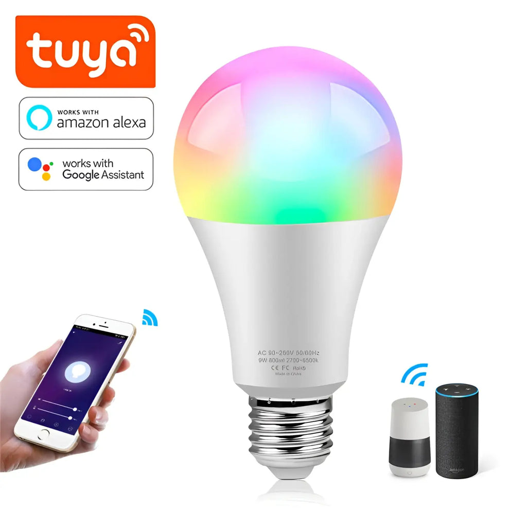 Tuya Smart LED Bulb RGB WiFi Light for Home & Office